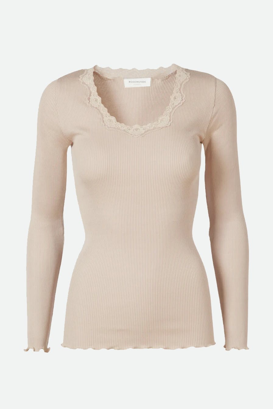 Babette silk t-shirt w/lace