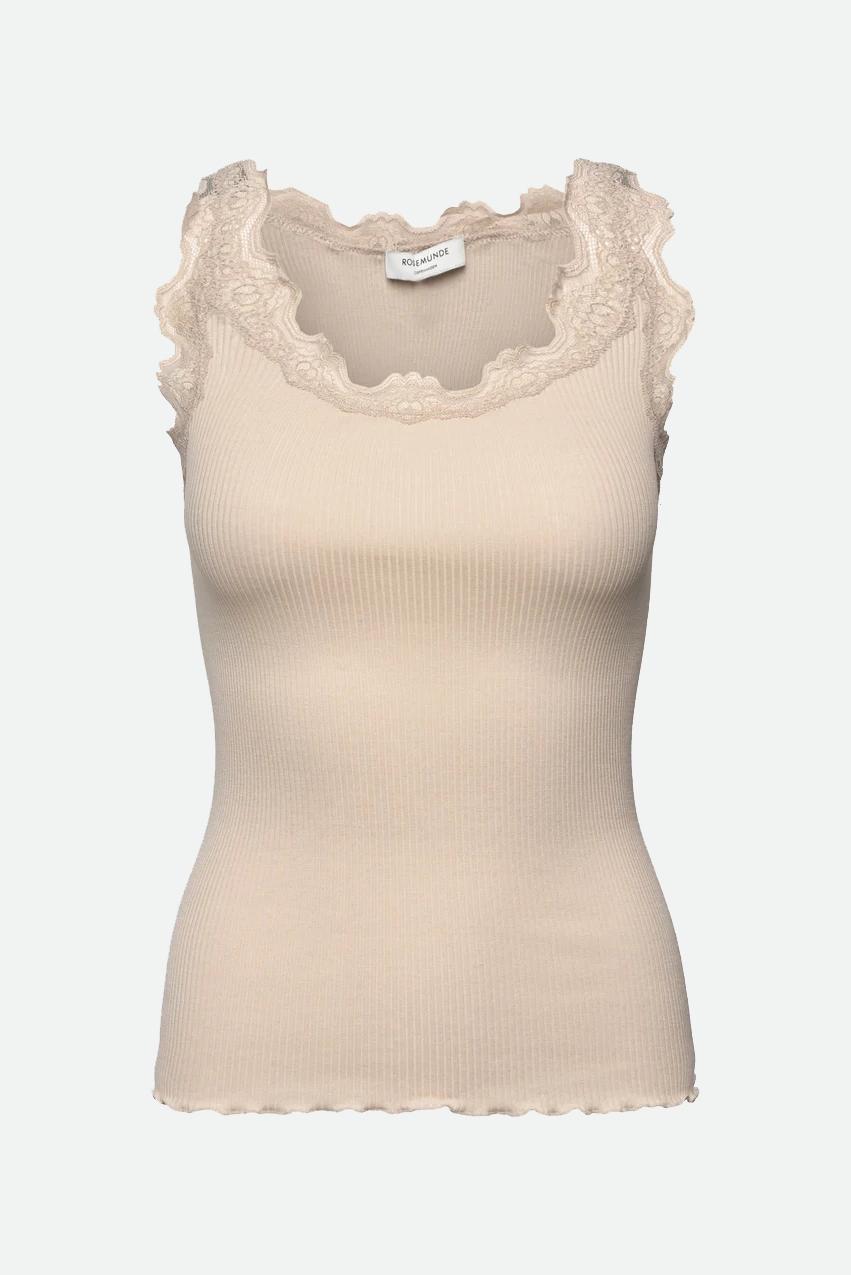 Babette silk top w/lace