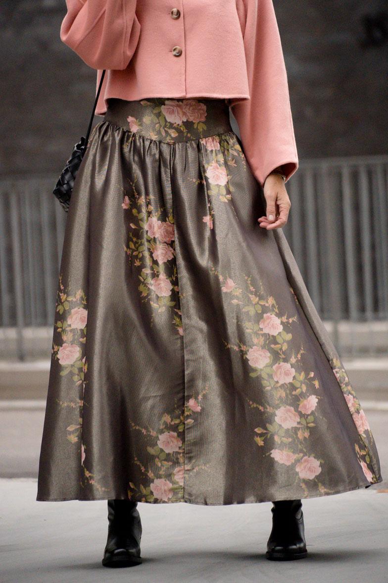 Taffeta Maxi skirt